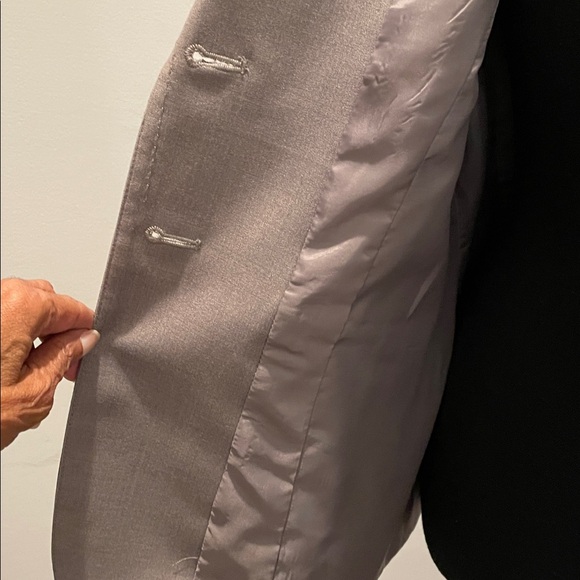 Kasper Jacket Blazer Women Size 6P Taupe Tailored Detailed Stitching - Picture 13 of 15